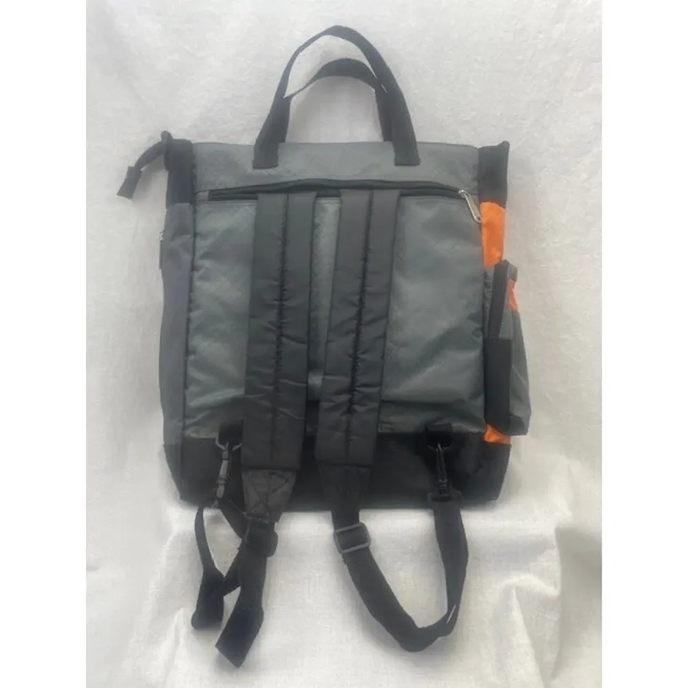 Athletic Works Sport Back Pack Light Weight Gray with Orange and Black Accents